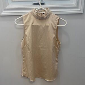 Chic Cream Sleeveless Blouse